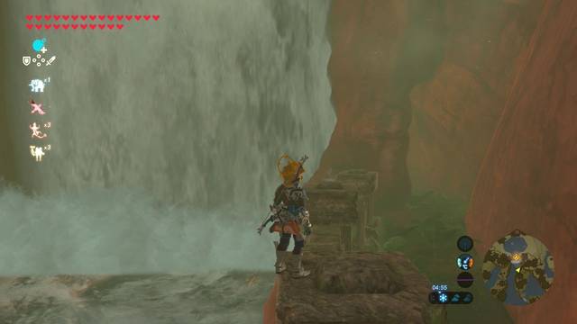 Zelda Breath of the Wild Santuario de Soddash - Cueva junto a la catarata
