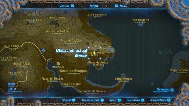 Zelda Breath of the Wild Santuario de Makai - Ruinas de Arecal