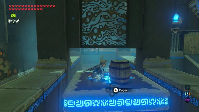 Zelda Breath of the Wild Santuario de Makai - Agacharte en la plataforma
