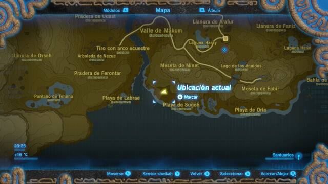 Zelda Breath of the Wild Santuario de Tayanke - Localizacin de Lune