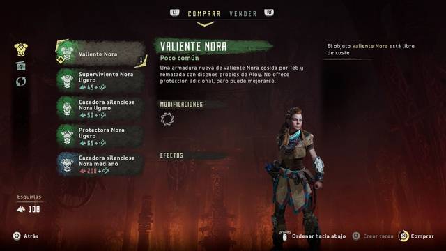 Horizon: Zero Dawn Corazón de madre - Armadura Valiente Nora