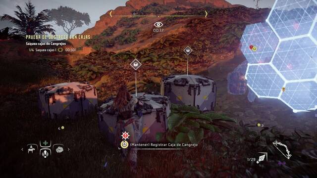 Horizon: Zero Dawn Terrenos de caza Pedernales Riscosos - Prueba de destreza con cajas