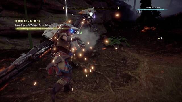 Horizon: Zero Dawn Terrenos de caza Pedernales Riscosos - Prueba de vigilancia