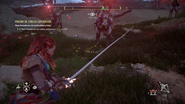 Horizon: Zero Dawn Terrenos de Caza Nora - Prueba de cables explosivos