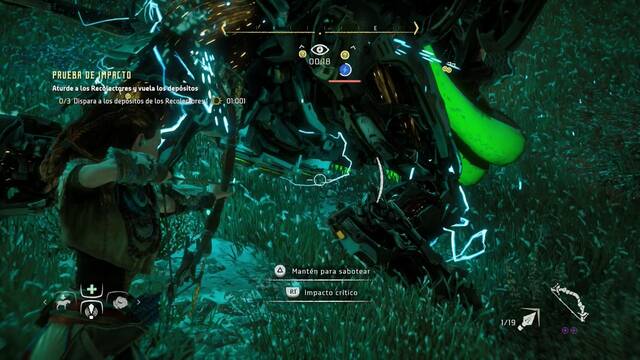 Horizon: Zero Dawn Terrenos de Caza Vallencuentro - Prueba de impacto