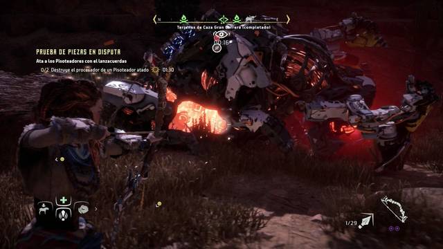 Horizon: Zero Dawn Terrenos de Caza Gran Carrera - Prueba de piezas en disputa