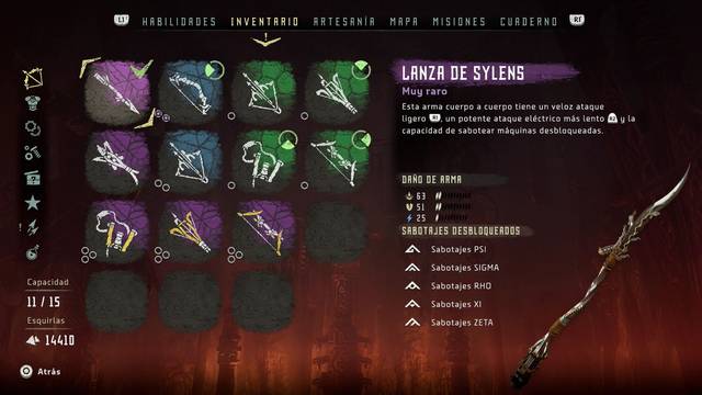 Horizon: Zero Dawn Armas - Lanza