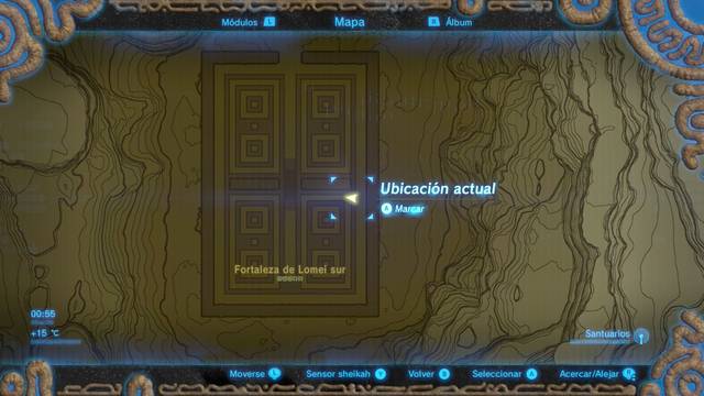 Zelda Breath of the Wild Santuario de Meirah - Posición en la que debes aterrizar