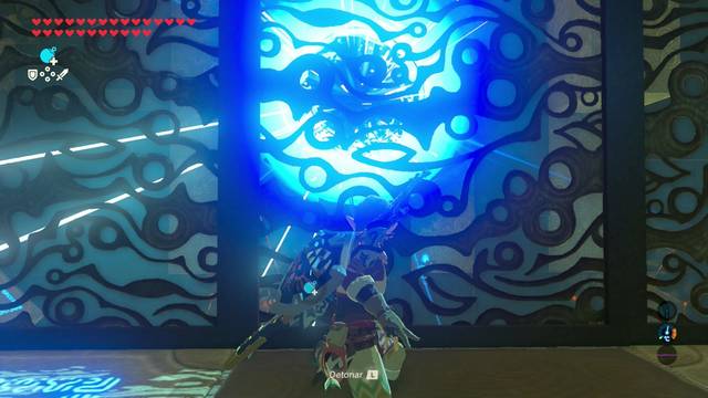 Zelda Breath of the Wild Santuario de Shiod - Detonar bomba circular