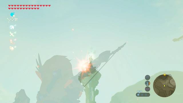Zelda Breath of the Wild Santuario de Sasaik - Disparar la flecha