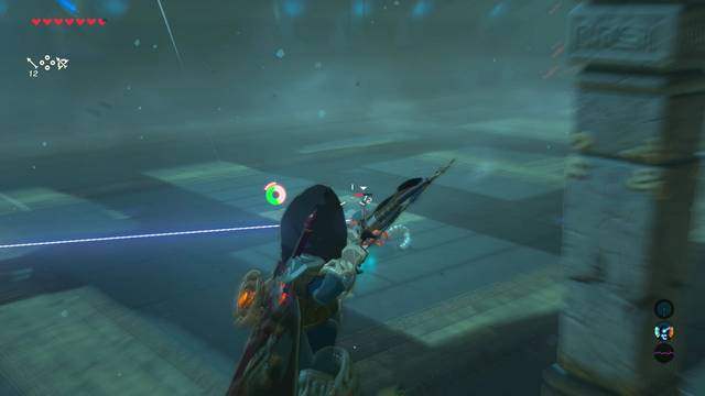 Zelda Breath of the Wild Santuario de Asouk - Usar la paravela y el arco
