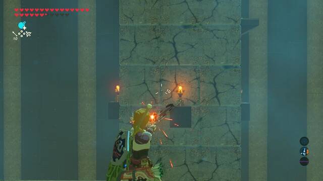 Zelda Breath of the Wild Santuario de Ohyoka - Romper el bloque central