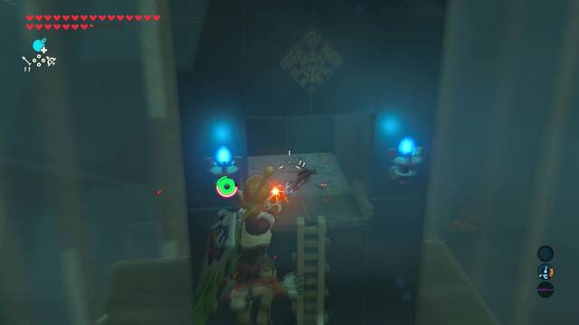 Zelda Breath of the Wild Santuario de Ohyoka - Disparar flecha bomba o usar bomba