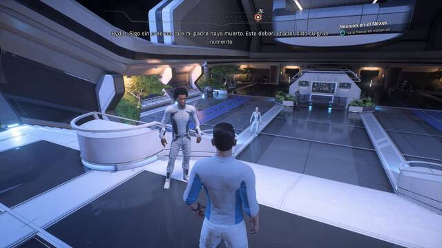 Mass Effect Andromeda Reunin en el Nexus - Liam y Cora