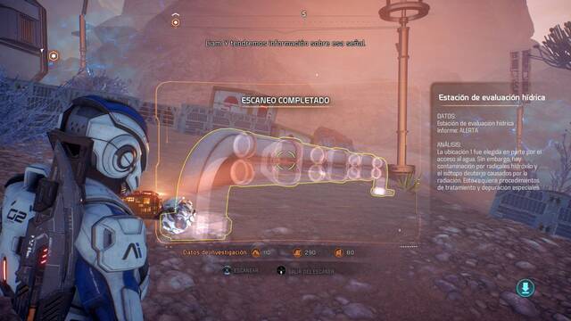 Mass Effect Andromeda Un comienzo mejor - Escanear el entorno