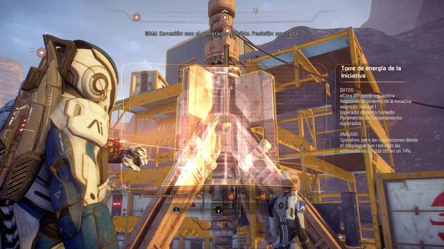 Mass Effect Andromeda Un comienzo mejor - Examinar la torre de energa