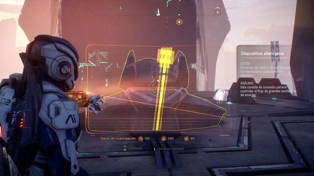 Mass Effect Andromeda Un comienzo mejor - Usar el escner