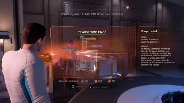 Mass Effect Andromeda Cables rotos - Terminal de hologramas