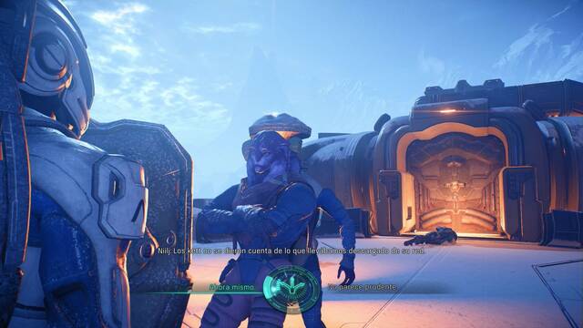 Mass Effect Andromeda Organiza un rescate - Hablar con Niilj y Skeot