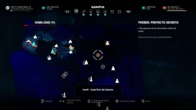 Mass Effect Andromeda Peebee proyecto secreto - Zona de la misión
