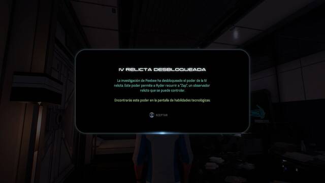 Mass Effect Andromeda Peebee proyecto secreto - IV Relicta desbloqueada