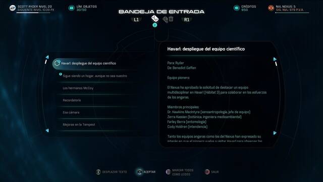 Mass Effect Andromeda Alianzas interculturales - Inicio de misión