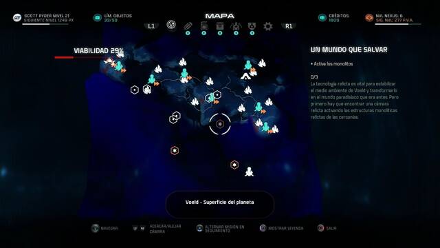 Mass Effect Andromeda Un mundo que salvar - Localizacin de los monolitos