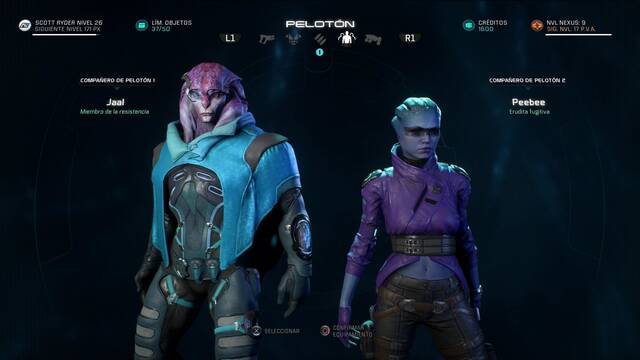 Mass Effect Andromeda Un rastro de esperanza - Crear pelotón
