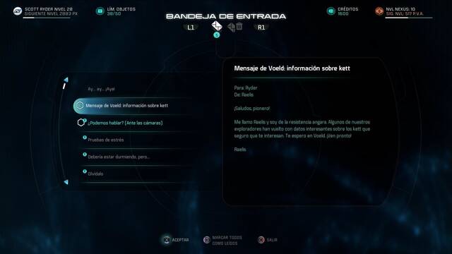 Mass Effect Andromeda Conoce a tu enemigo - Correo