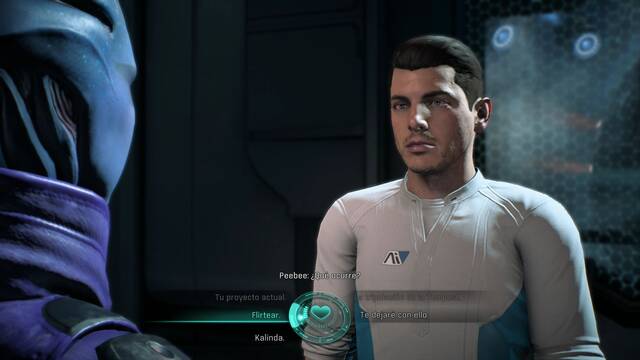 Mass Effect Andromeda Peebee proyecto secreto - Flirtear con Peebee