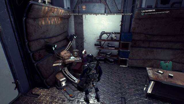 Mass Effect Andromeda Los bomberos - Piratear la consola de Knight