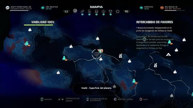 Mass Effect Andromeda Intercambio de favores - Localizacin en Voeld