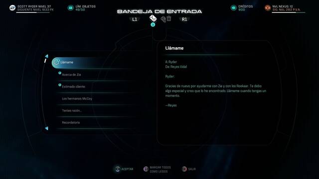 Mass Effect Andromeda Noche en la ciudad - Correo