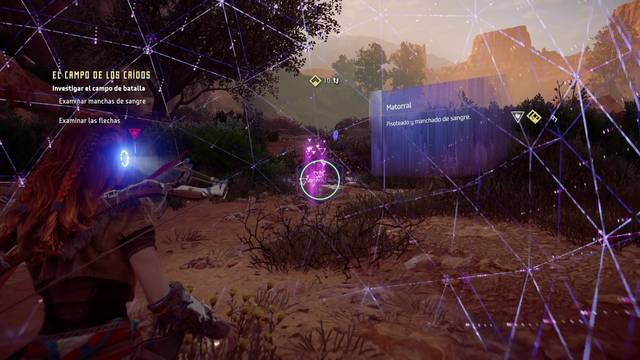 Horizon: Zero Dawn El campo de los caídos - Examinar las pistas