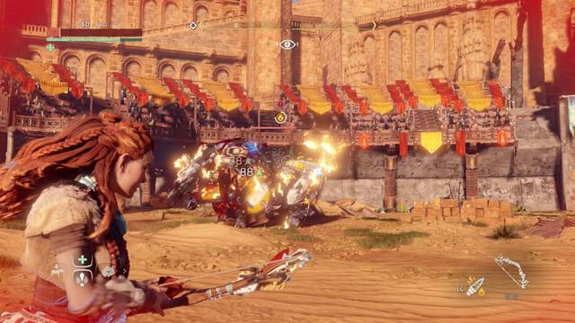 Horizon: Zero Dawn El terror del sol - Atacar al Bgimo con fuego