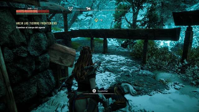 Horizon: Zero Dawn Hacia las tierras fronterizas - Examinar el cadáver