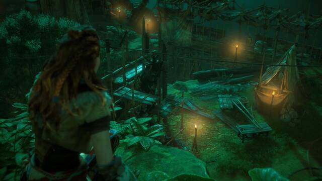 Horizon: Zero Dawn La maldicin de la oscuridad - Base enemiga