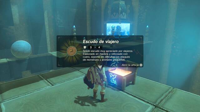 Zelda Breath of the Wild Santuario de Gaddai - Escudo de viajero