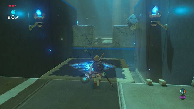 Zelda Breath of the Wild Santuario de Asiph - Plataforma con muro
