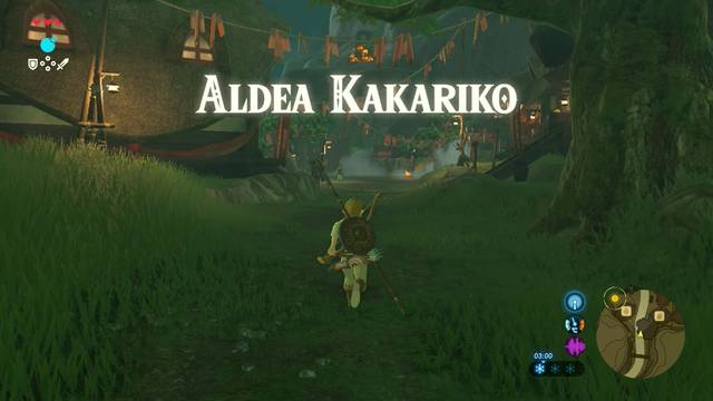 Zelda Breath of the Wild Habla con Impa - Aldea Kakariko