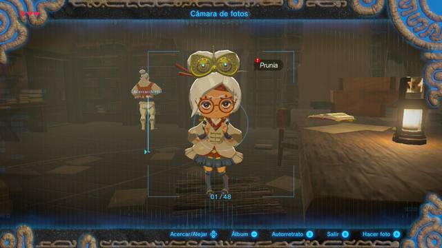 Zelda Breath of the Wild Los recuerdos perdidos - Sacar una foto a Prunia