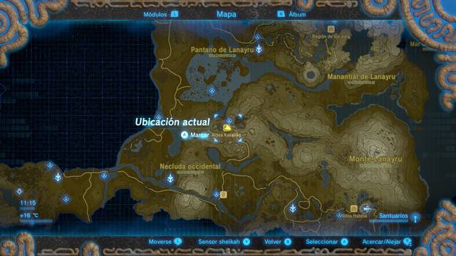 Zelda Breath of the Wild La fuente de la gran hada - Localización