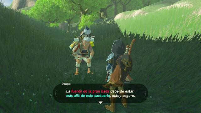 Zelda Breath of the Wild La fuente de la gran hada - Seguir a Dangis hasta que se canse