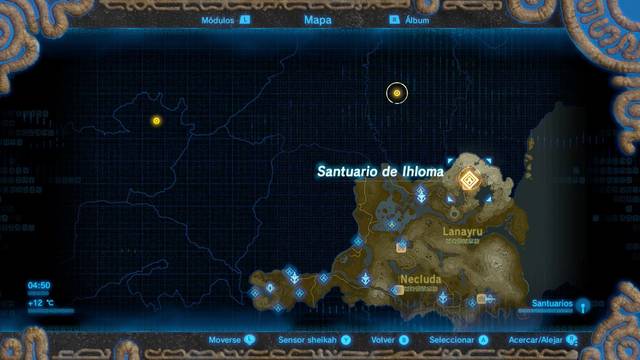 Zelda Breath of the Wild Santuario de Ihloma - Localizacin