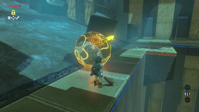 Zelda Breath of the Wild Santuario de Ihloma - Paralizar y empujar la bola