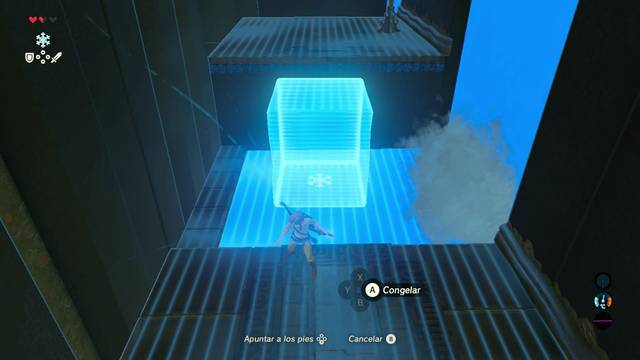 Zelda Breath of the Wild Santuario de Ajud - Crear bloque en el agua