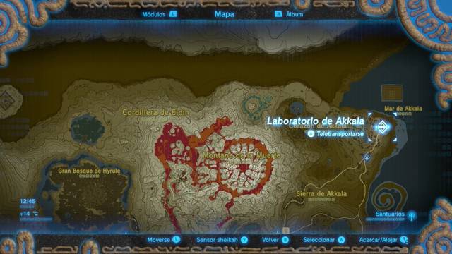 Zelda Breath of the Wild El ojo izquierdo - Localización