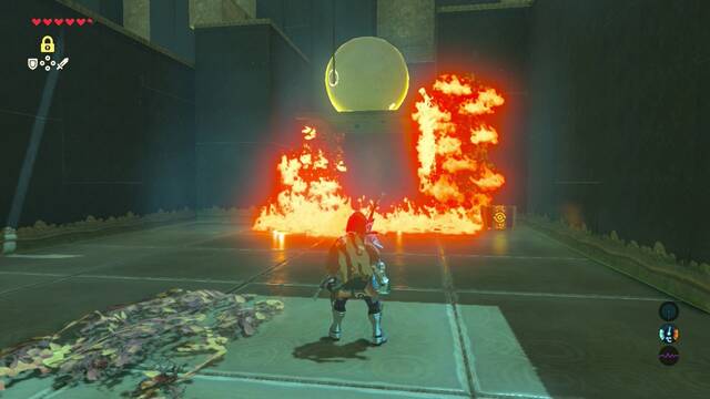 Zelda Breath of the Wild Santuario de Jakam - Farolillo y cofre
