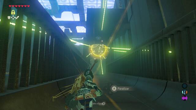 Zelda Breath of the Wild Santuario de Moakh - Paralizar la bola