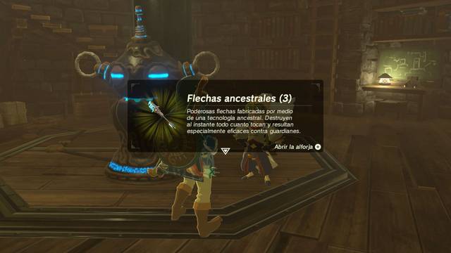 Zelda Breath of the Wild Habla con Rotver - Flechas ancestrales